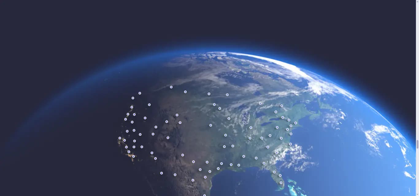 North America satellite view